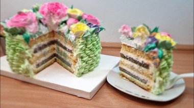 Кислинка і ніжність разом — Торт «Ківі-Малина» з красивим розрізом