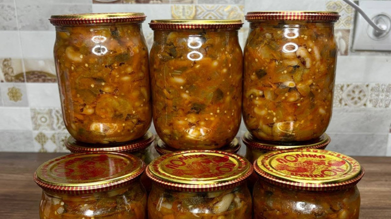 Баклажани з квасолею на зиму, рецепт який готую для всієї родини